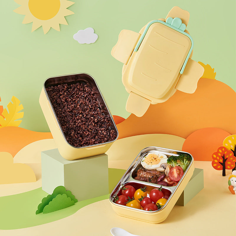 Double-layer Stainless Steel Lunch Boxes Creative Cute Radish Portable