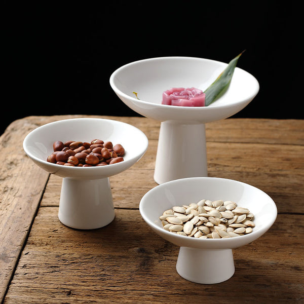 High Leg Tea Cake Tray Ceramic