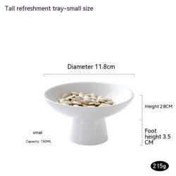 High Leg Tea Cake Tray Ceramic