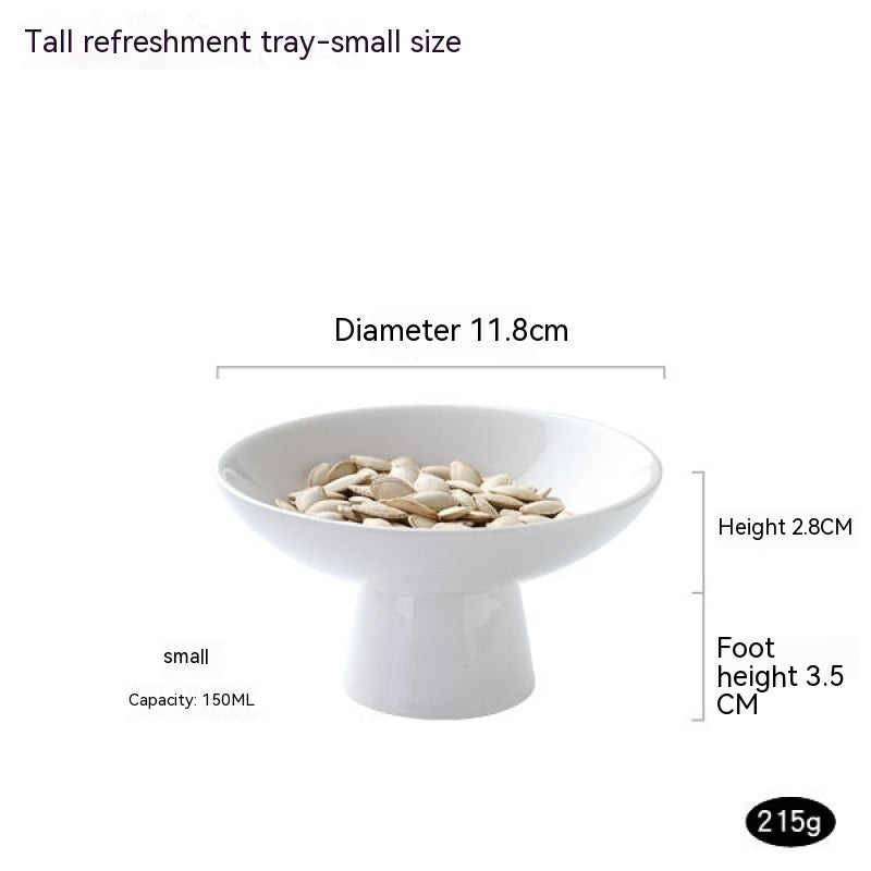 High Leg Tea Cake Tray Ceramic