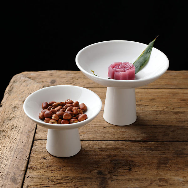 High Leg Tea Cake Tray Ceramic