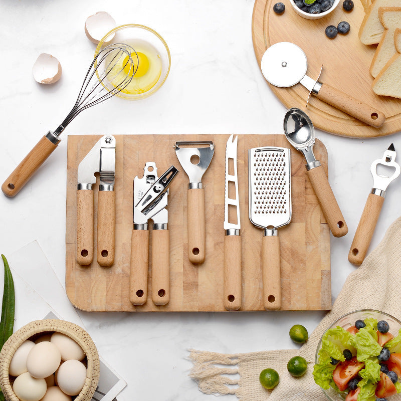 Kitchen Wooden Handle Baking Tool Set