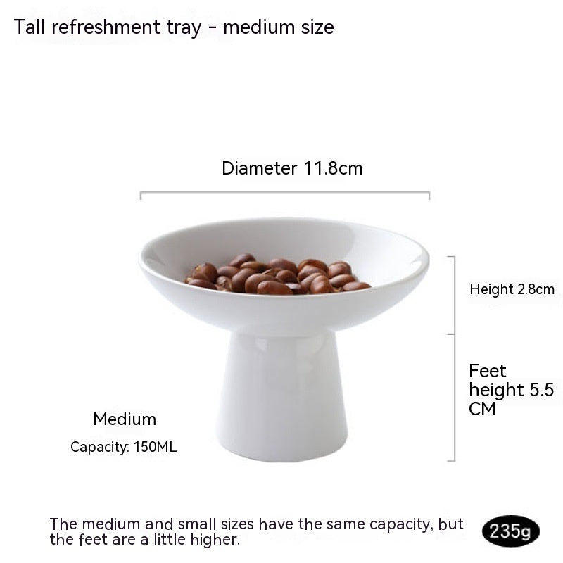 High Leg Tea Cake Tray Ceramic