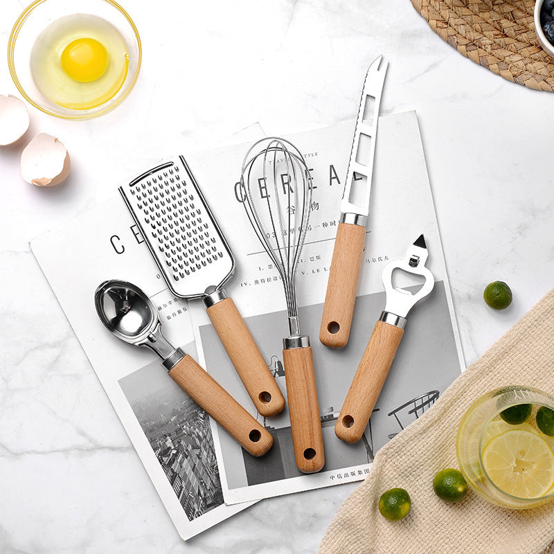 Kitchen Wooden Handle Baking Tool Set